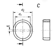 elasticna klizna caura po standardnu TGL_100-3026, oblik C